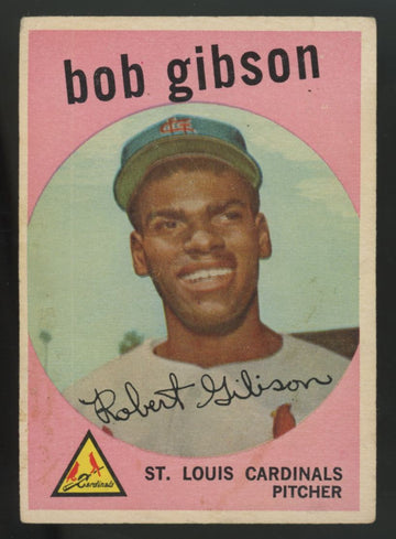 1959 Topps Bob Gibson RC #514 Poor (Paper Loss)