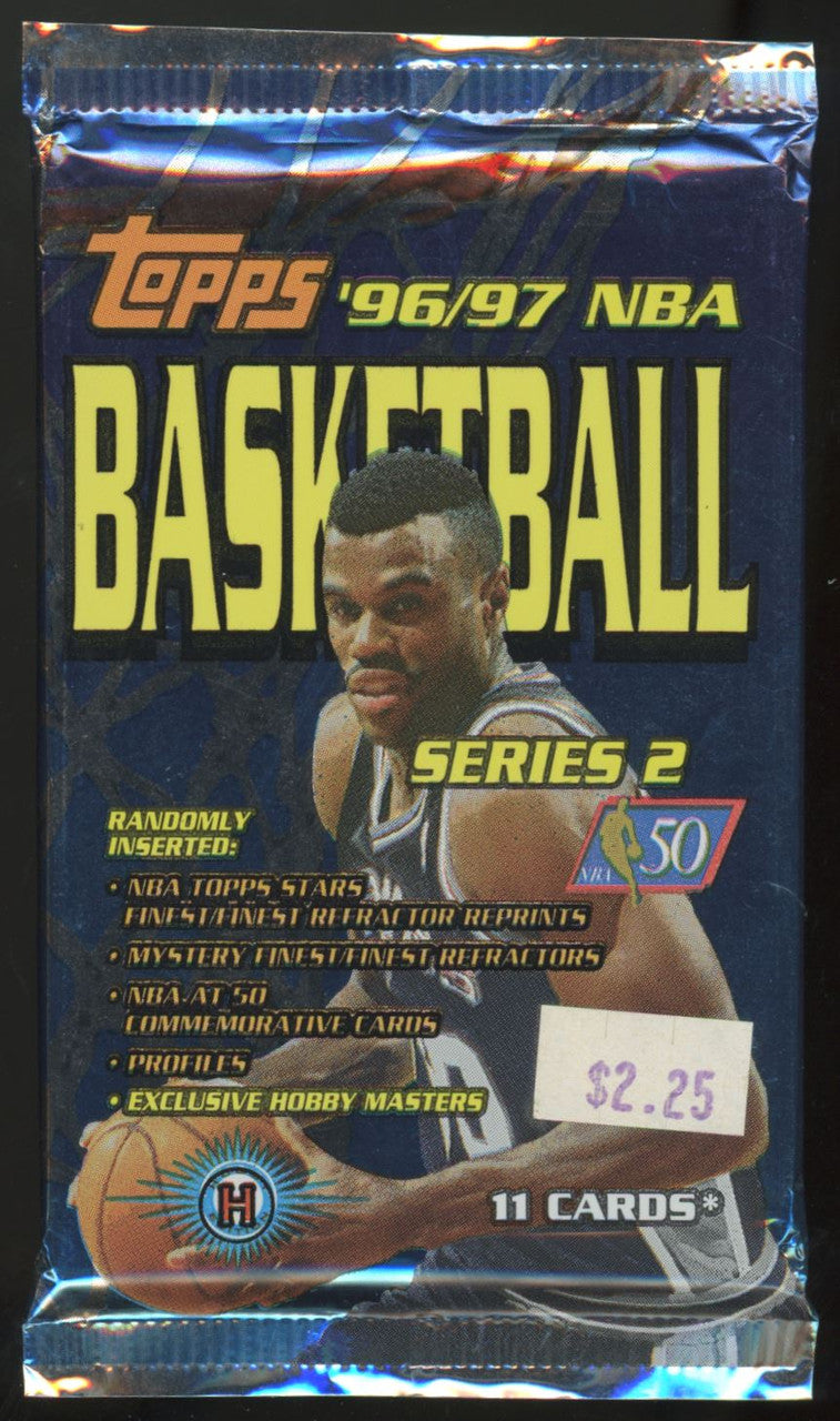 1996-97 Topps Series 2 Basketball Sealed Pack Kobe Iverson
