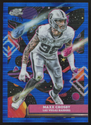 2025 Topps Chrome Cosmic Maxx Crosby Blue Moon Refractor /99 #52