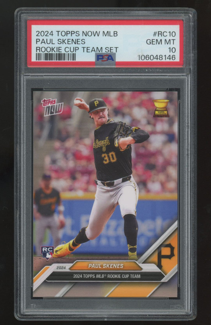 2024 Topps Now Paul Skenes RC Rookie Cup Team Set #RC-10 PSA 10