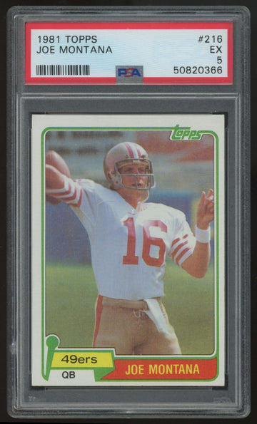1981 Topps Joe Montana RC #216 PSA 5 *0366