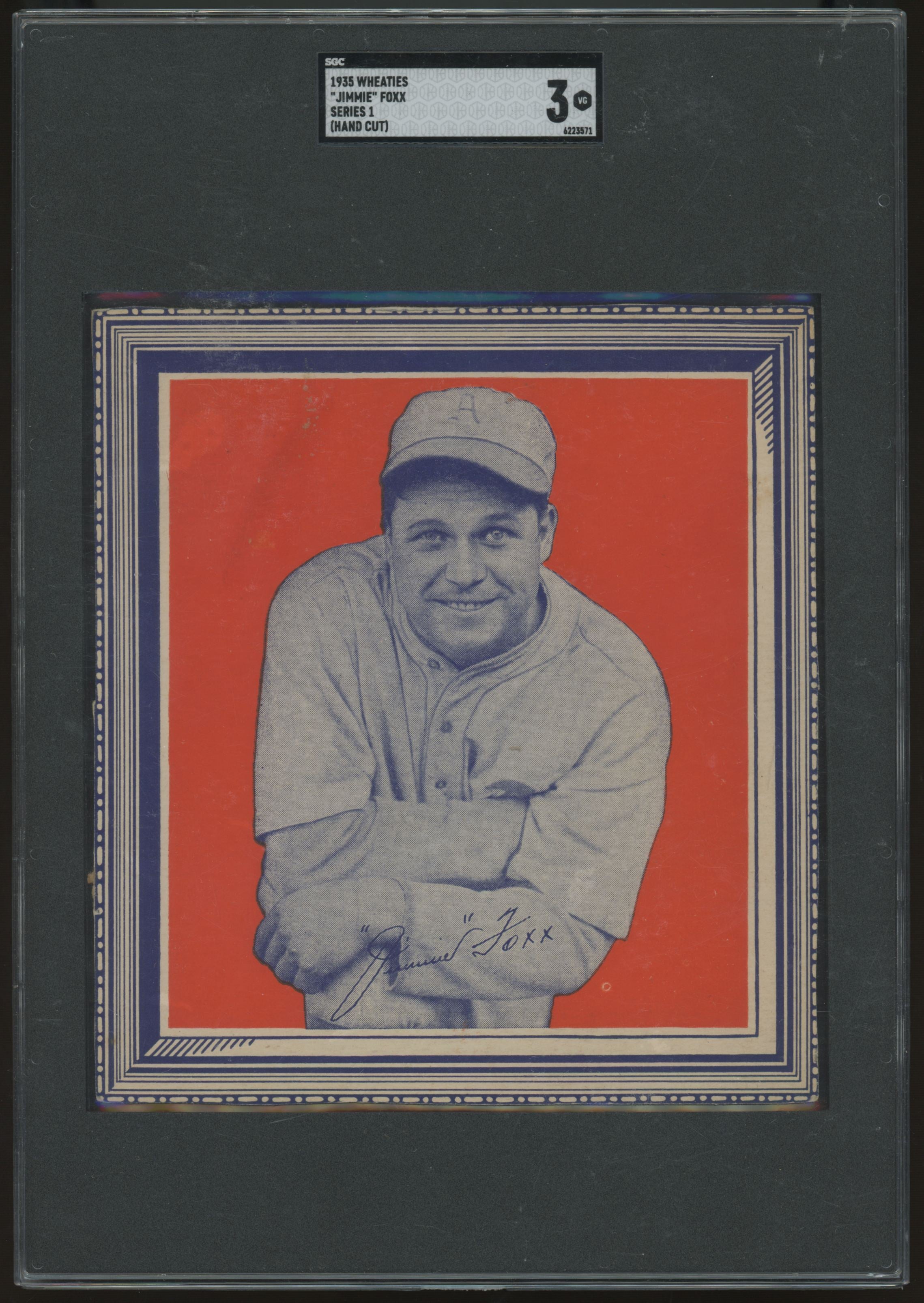 1935 Wheaties Jimmie Foxx Hand Cut SGC 3