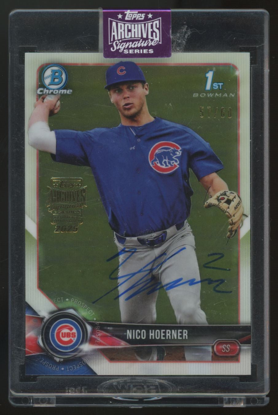 2025 Topps Archives Signature Series Nico Hoerner 1st Auto /60 #BDC-165