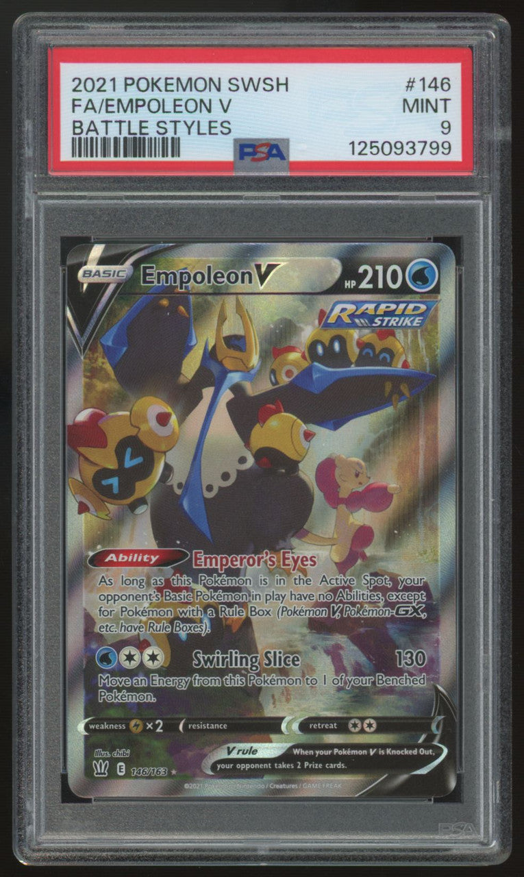 2021 Pokemon Empoleon V Battle Styles Full Art #146 PSA 9