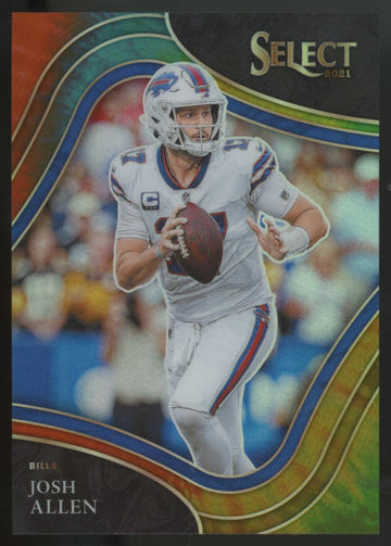 2021 Panini Select Josh Allen Field Level Tie-Dye Prizm /25 #306