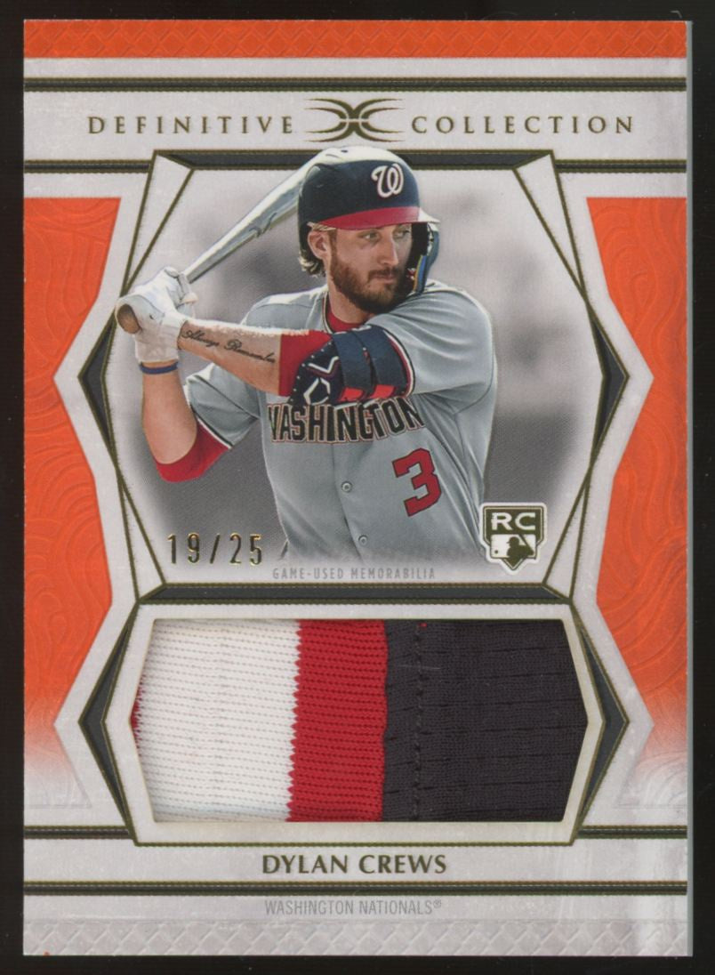 2025 Topps Definitive Collection Dylan Crews RC Jumbo Patch Relic Orange /25