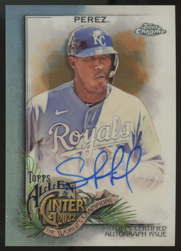 2022 Topps Allen & Ginter Chrome Salvador Perez Refractor Auto #AGA-SP