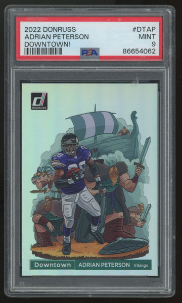 2022 Donruss Adrian Peterson Downtown! SSP #DT-AP PSA 9