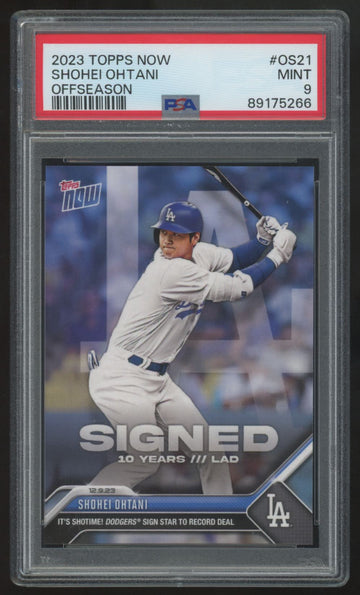 2023 Topps Now Shohei Ohtani Offseason #OS-21 PSA 9