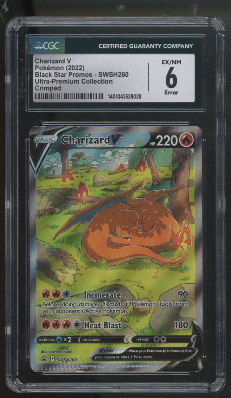 2022 Pokemon Charizard V Ultra Premium Collection Crimped Error #SWSH260 CGC 6