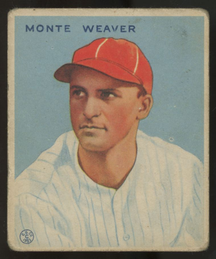 1933 Goudey Monte Weaver #111 Good