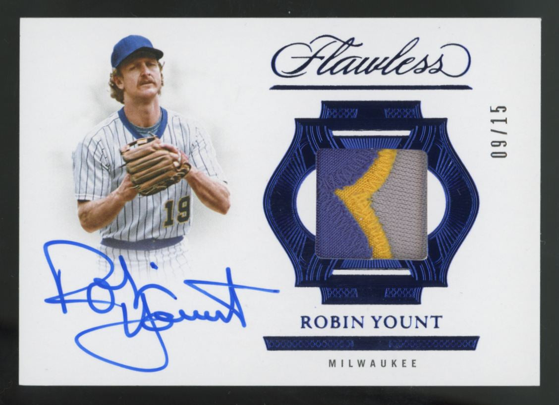 2025 Panini Flawless Robin Yount Prime Emerald Horizontal Patch Auto /15 #PPH-RY