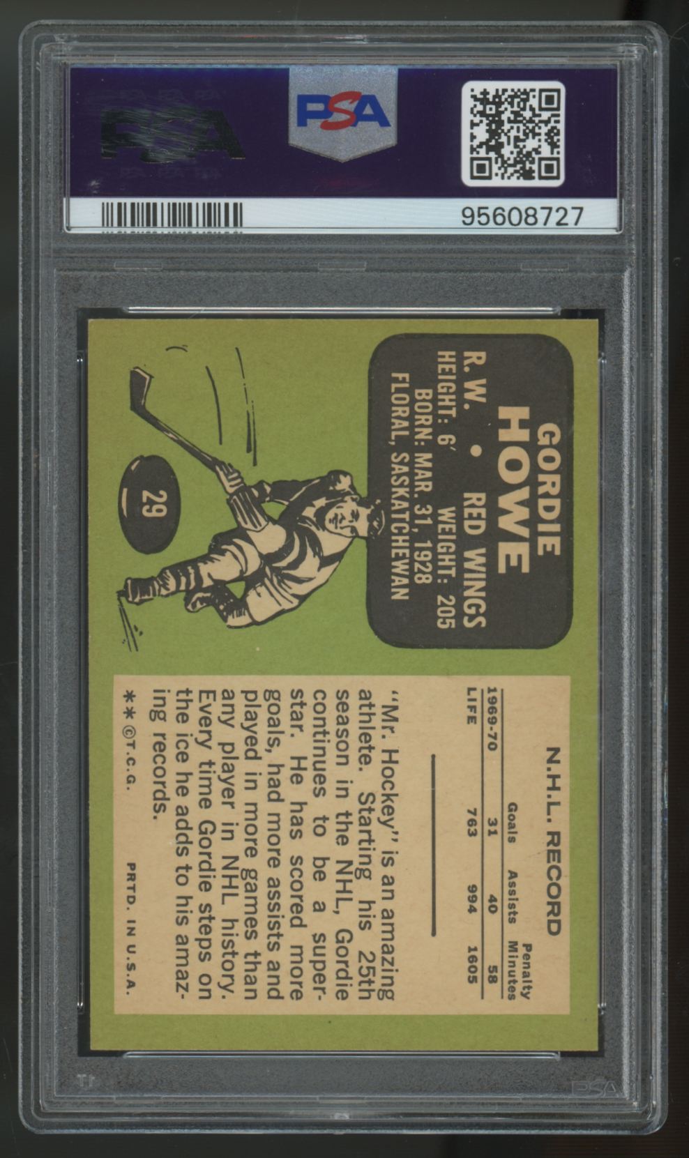 1970-71 Topps Gordie Howe #29 PSA 6