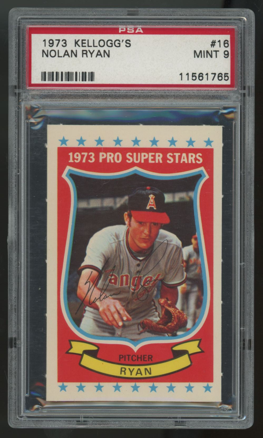 1973 Kellogg's Nolan Ryan Pro Super Stars #16 PSA 9