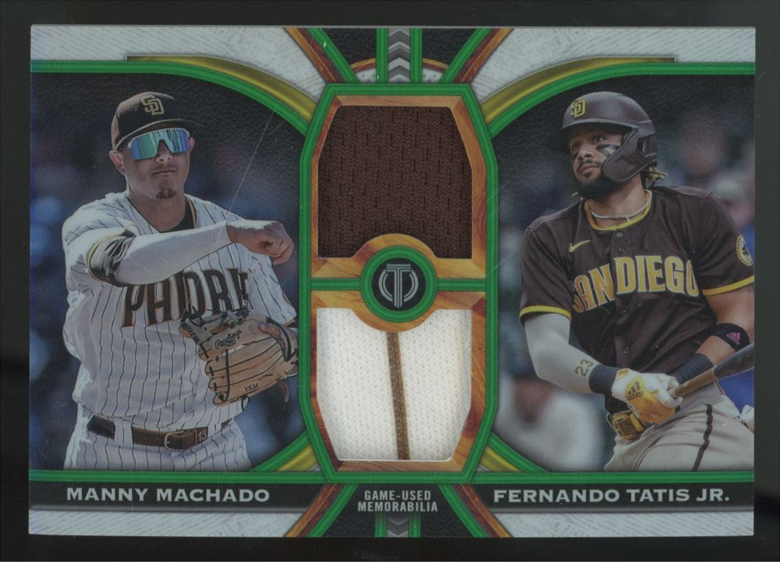 2023 Topps Tribute Manny Machado/Fernando Tatis Jr.  Green Dual Patch /99 #DR-MT