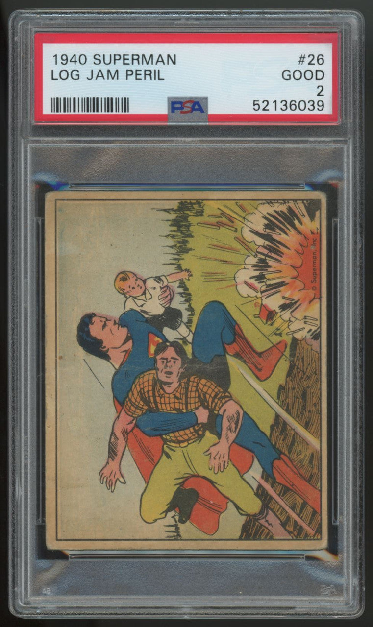 1940 Superman Log Jam Peril #26 PSA 2