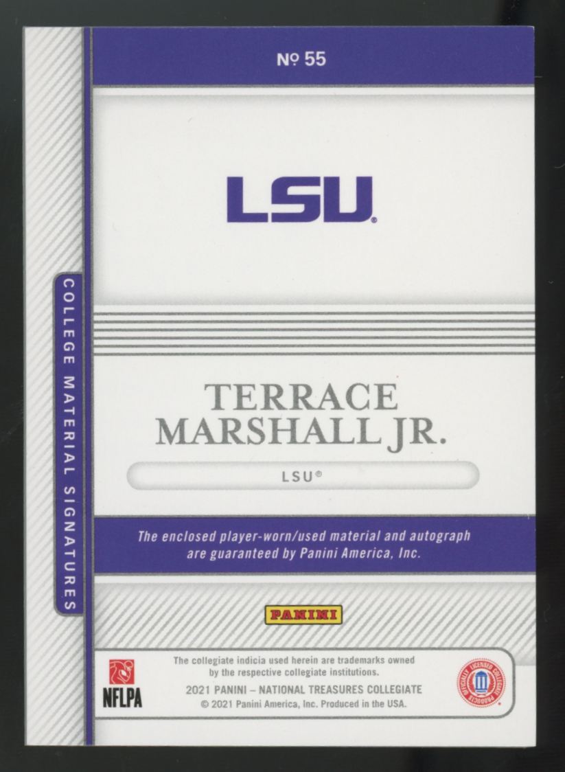2021 National Treasures Collegiate Terrace Marshall Jr. RC Patch Auto RPA /10