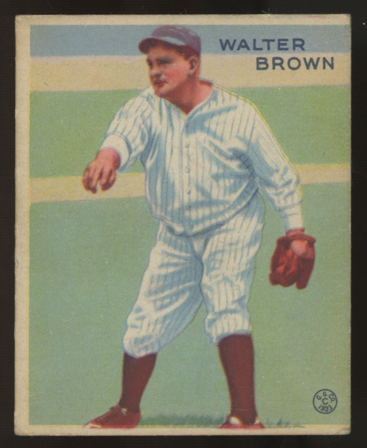1933 Goudey Walter Brown #192 Poor (Trimmed)