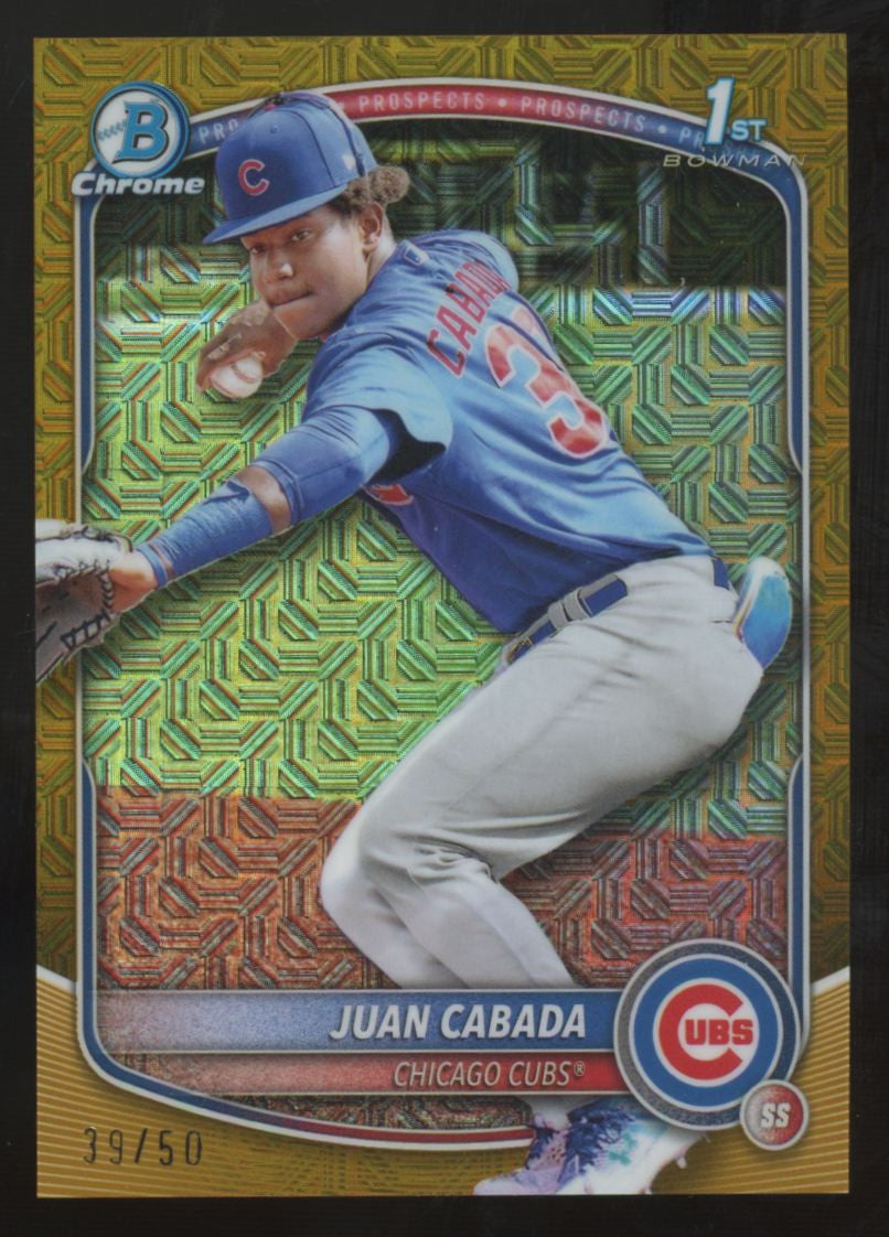 2025 Bowman Chrome Mega Juan Cabada 1st Prospect Gold Refractor /50 #BCP-207