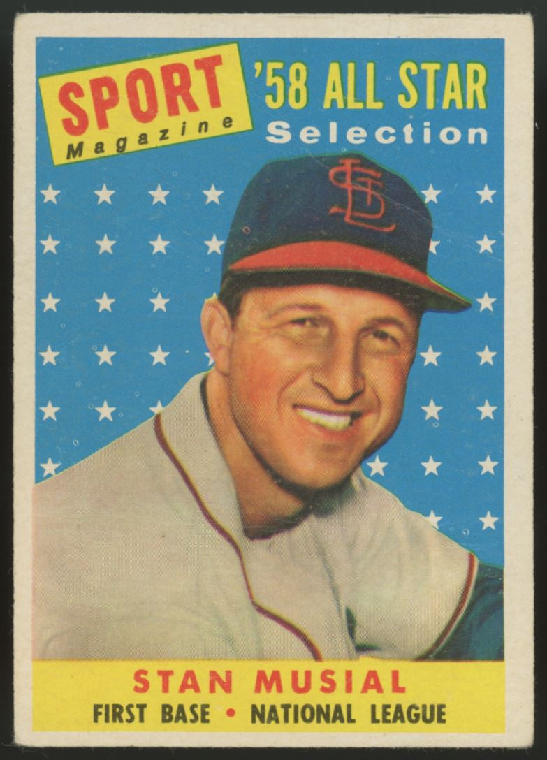 1958 Topps Stan Musial AS #476 VG-VG/EX "B"