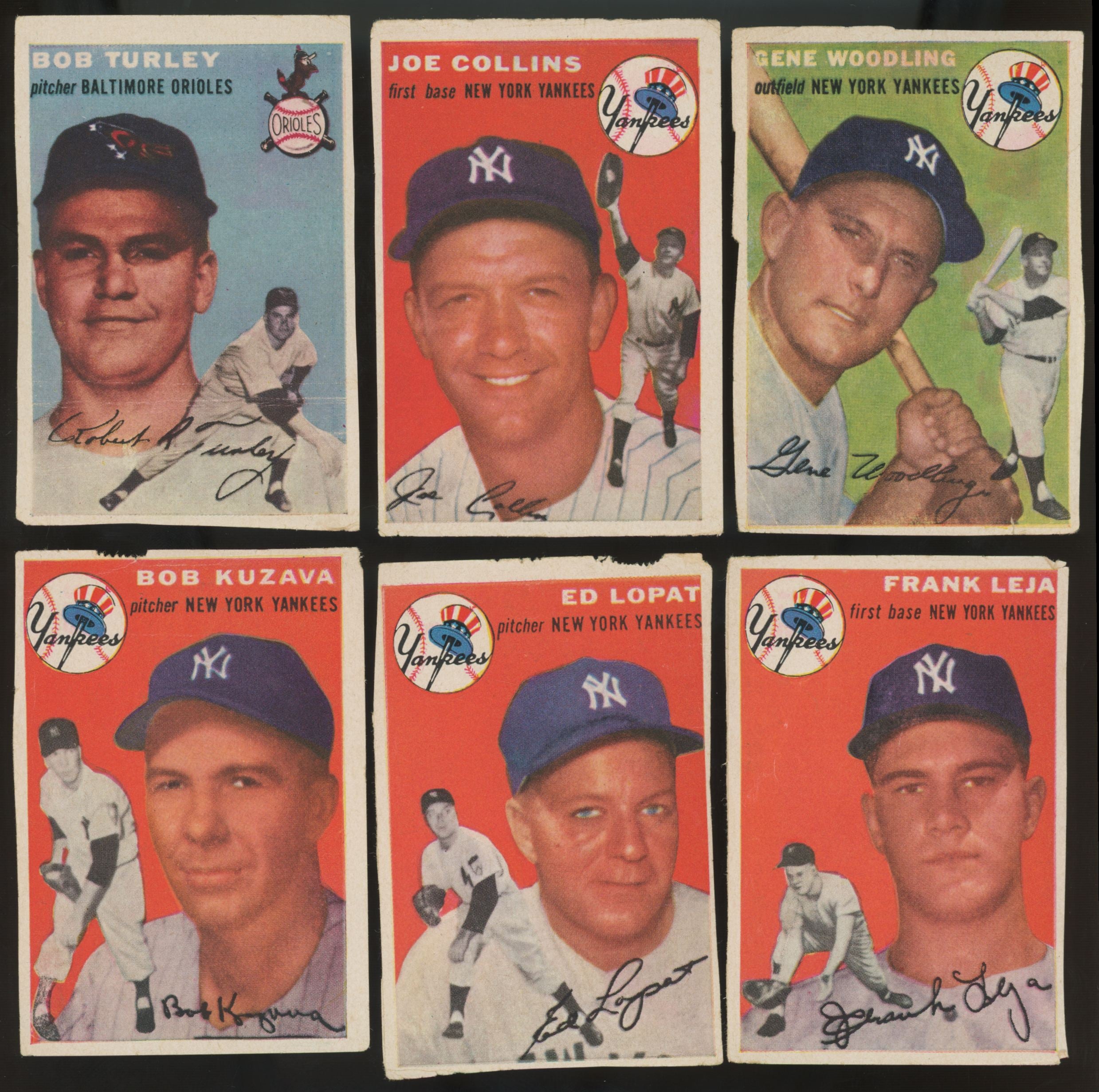 1954 Sports Illustrated Topps Baseball Paper Hand Cut Lot Of 18