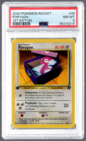 2000 Pokemon Porygon Team Rocket 1st Edition #48 PSA 8