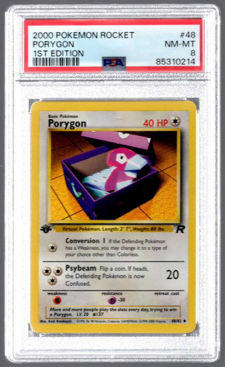 2000 Pokemon Porygon Team Rocket 1st Edition #48 PSA 8