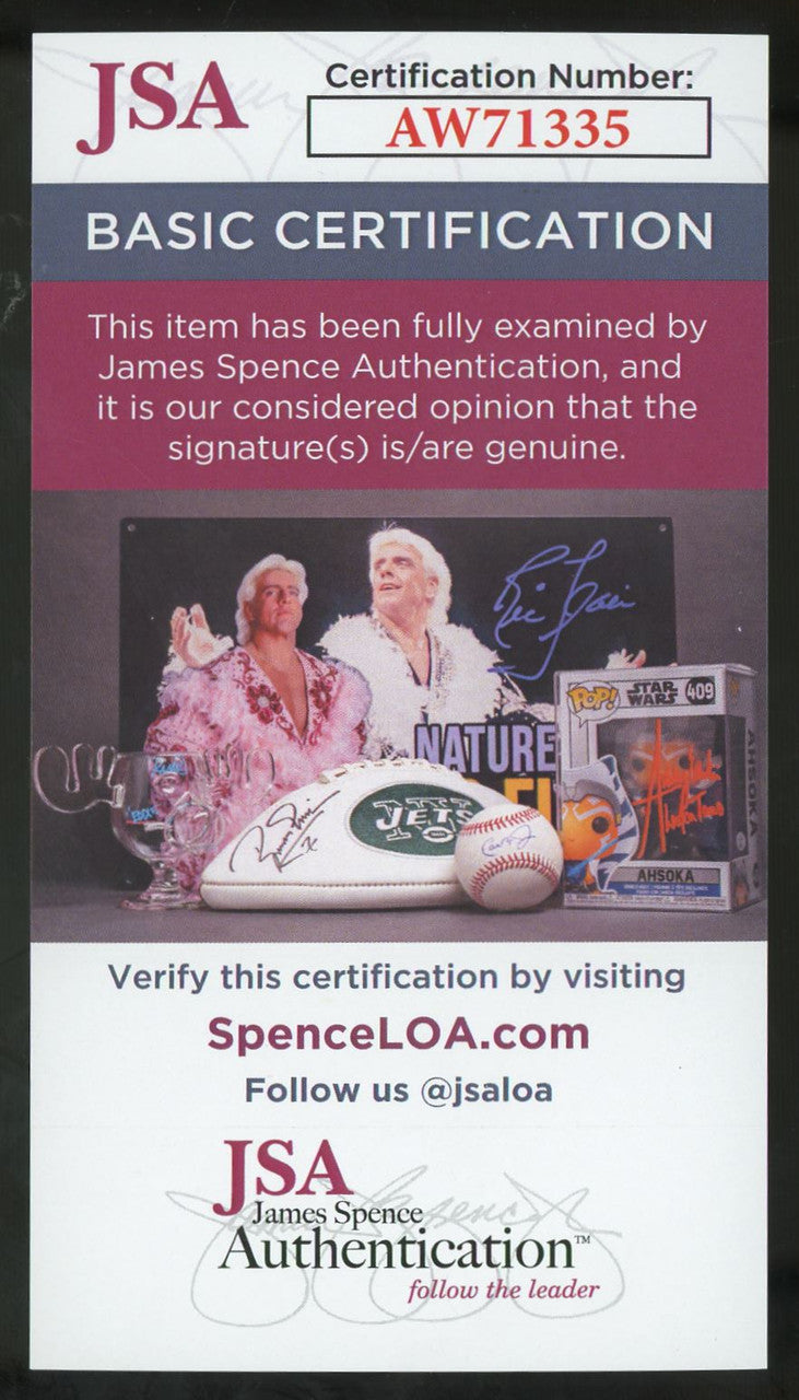 Ernie Banks Signed Autographed Index Card JSA AW71335