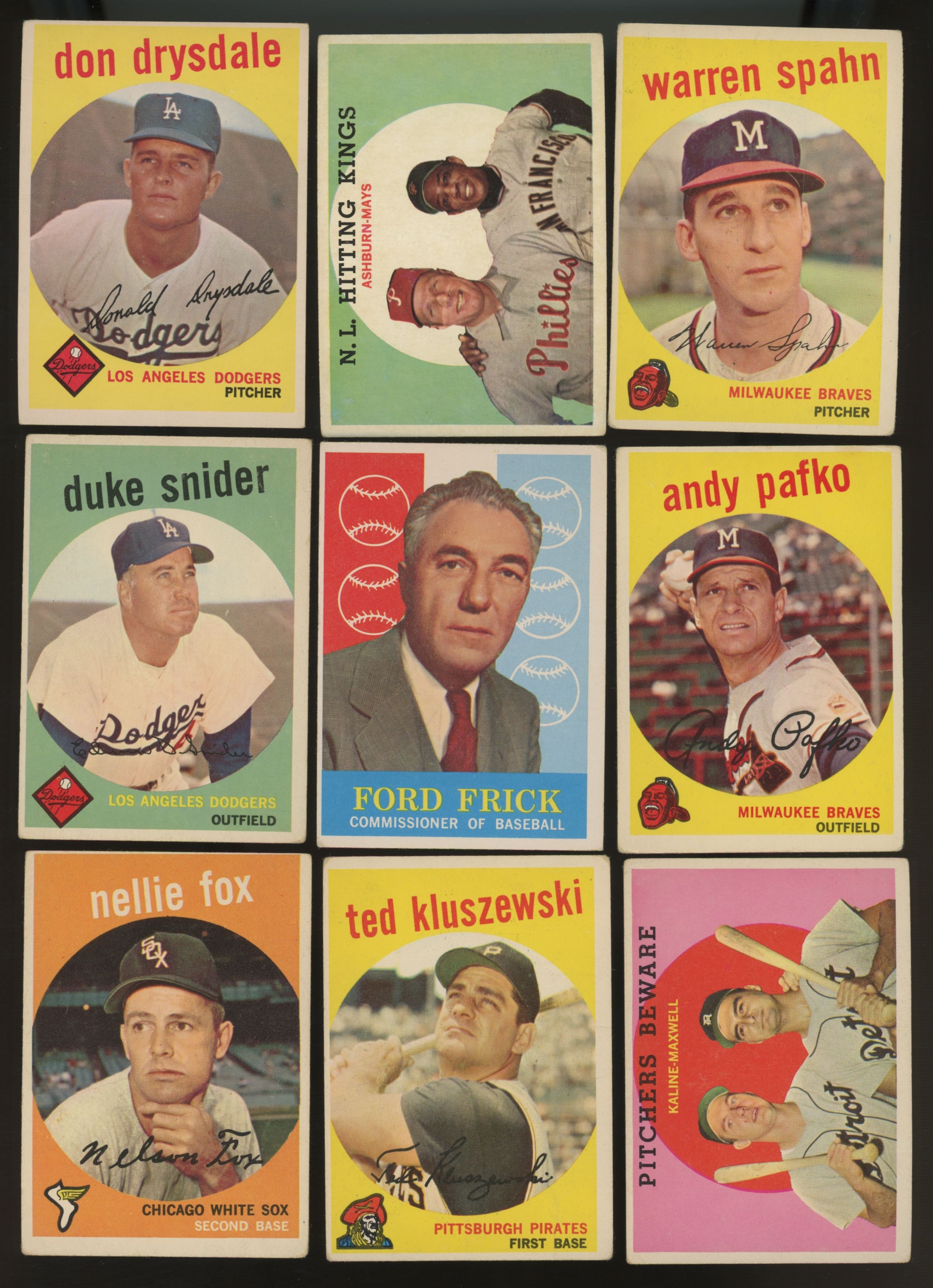 1959 Topps Baseball Complete Set (572) VG-EX w/ Gibson RC PSA 3.5