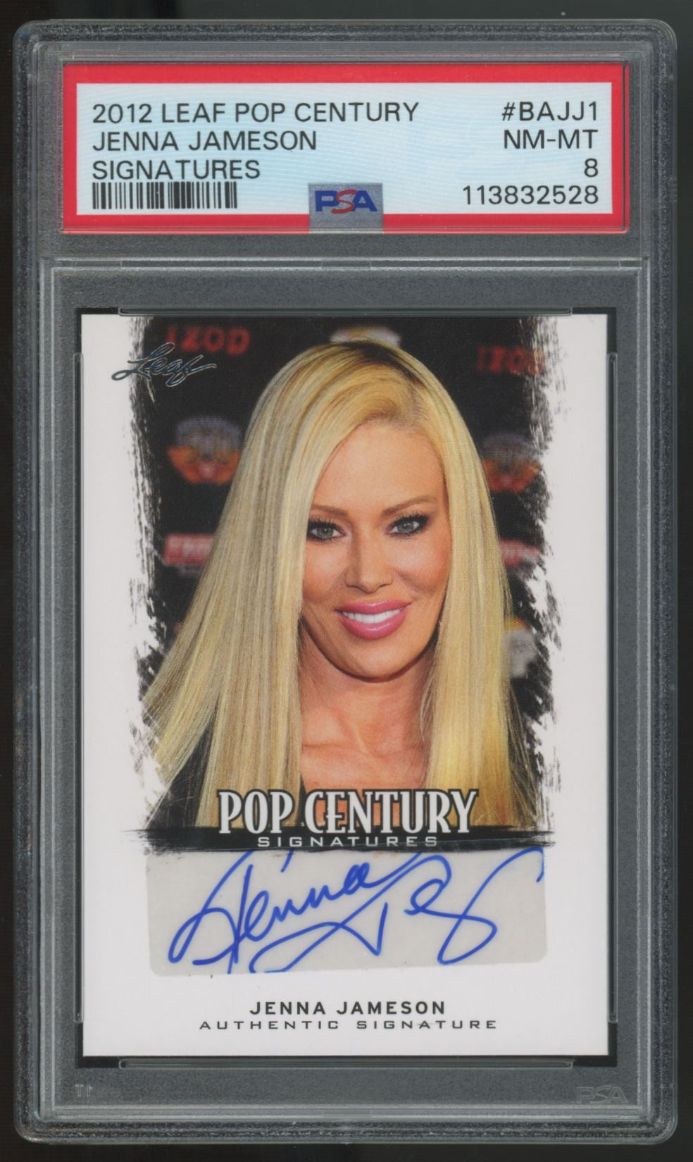 2012 Leaf Pop Century Jenna Jameson Auto #BA-JJ1 PSA 8