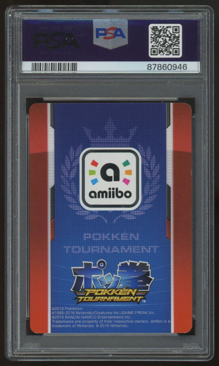 2016 Pokemon Shadow Mewtwo Pokken Tournament Promo Amiibo Card PSA 8