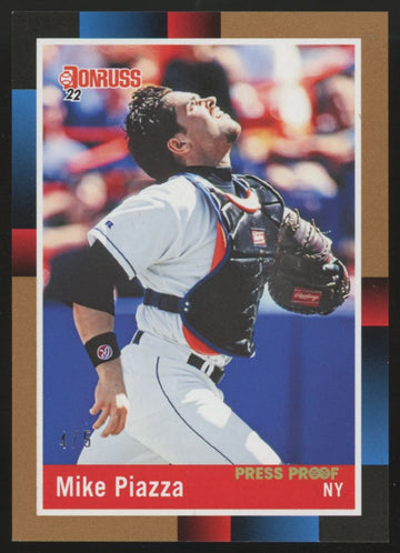 2022 Panini Donruss Mike Piazza 1988 Retro Press Proof /5 #262