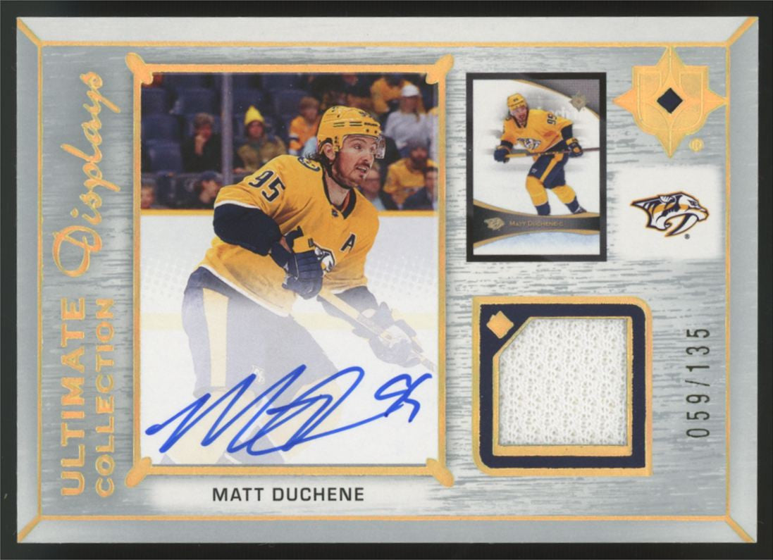 2022-23 UD Ultimate Collection Matt Duchene Displays Patch Auto /135 #UDA-MD