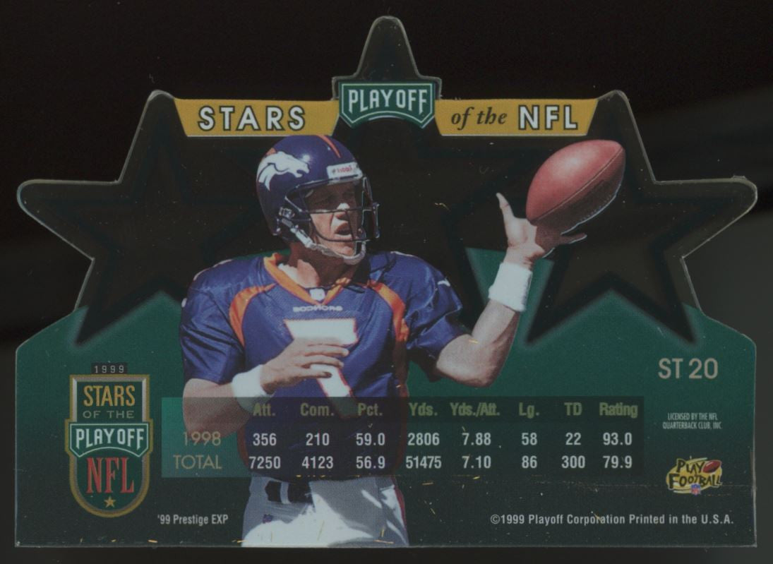 1999 Playoff John Elway Stars of the NFL Die Cut #ST20