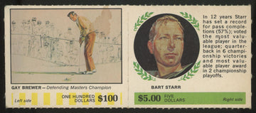 1968 American Oil Bart Starr / Gay Brewer Winner's Circle Panel