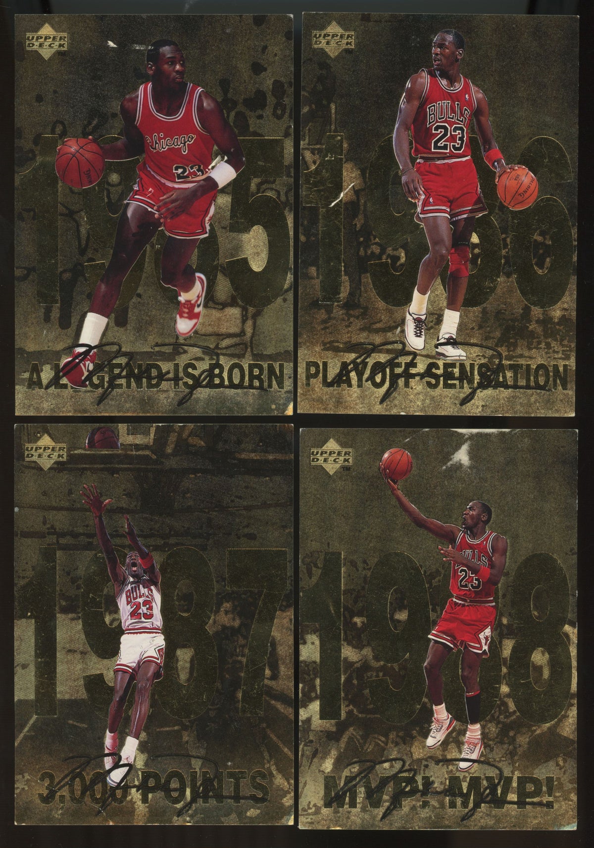 1997-98 Upper Deck Michael Jordan Gatorade Complete Set (12/12) Low Grade