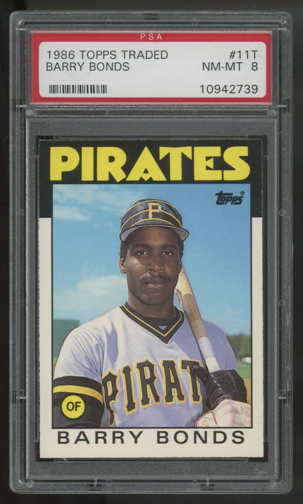 1986 Topps Traded Barry Bonds RC #11T PSA 8 *739