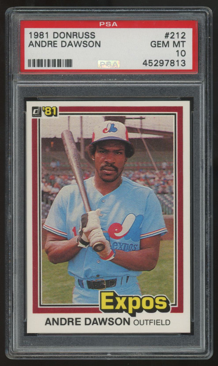 1981 Donruss Andre Dawson #212 PSA 10