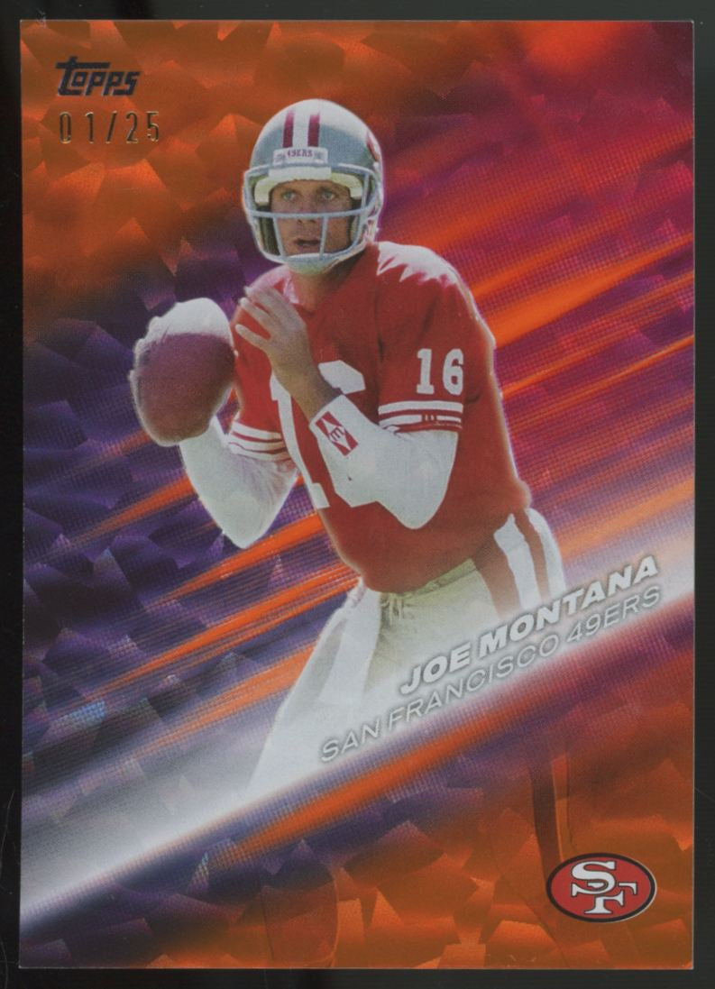 2026 Topps Flagship Joe Montana Greats of the Game Orange Crackle 01/25 #GOTG-2