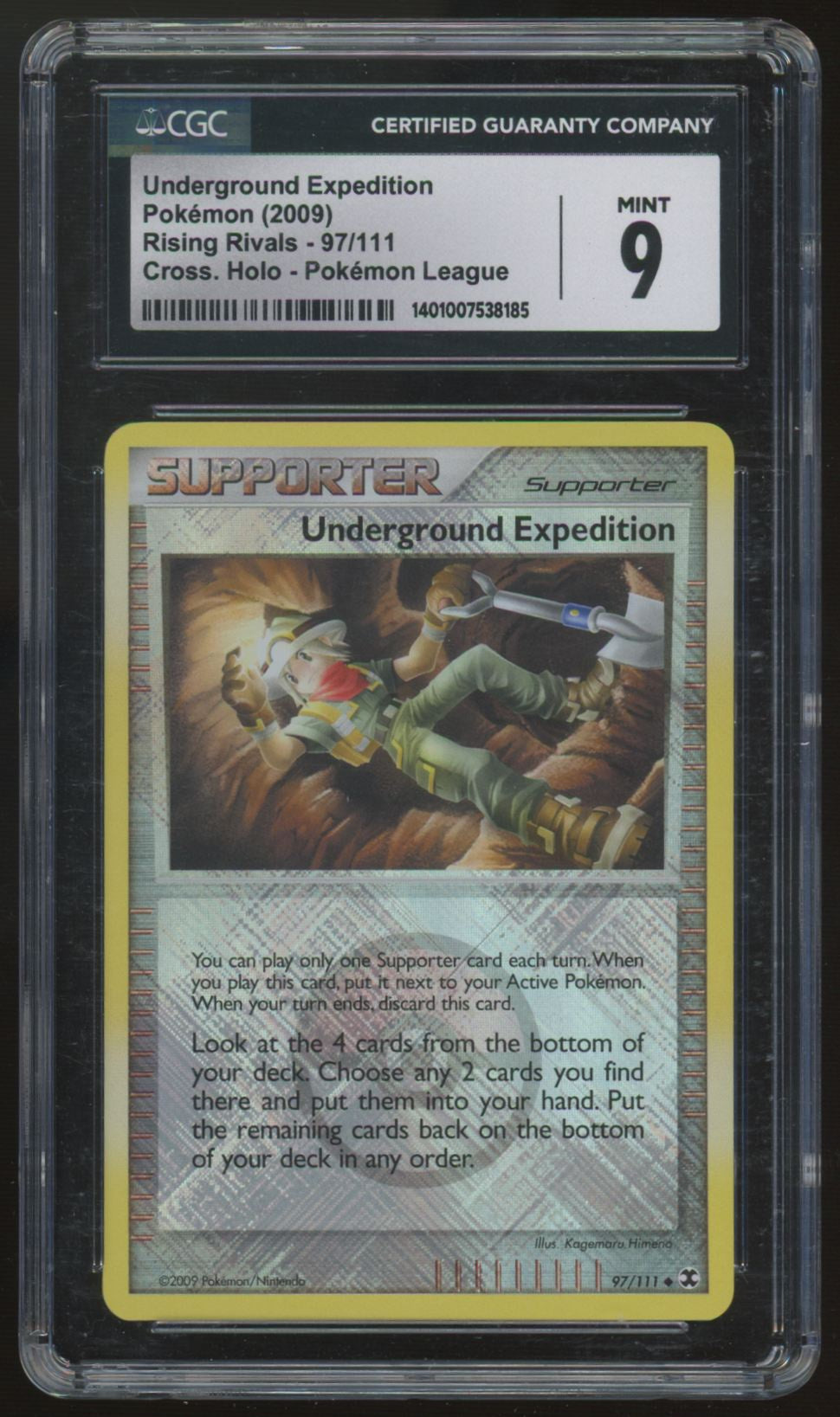 2009 Pokemon Underground Expedition Rising Rivals League Promo #97 CGC 9