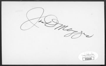 Joe DiMaggio Signed Autographed Index Card JSA YY63453