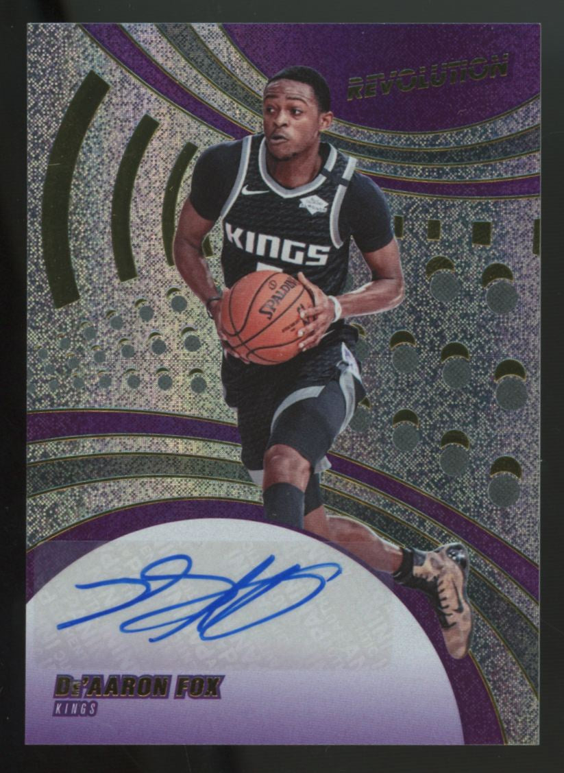 2020-21 Panini Revolution De'Aaron Fox Auto #AG-DAF