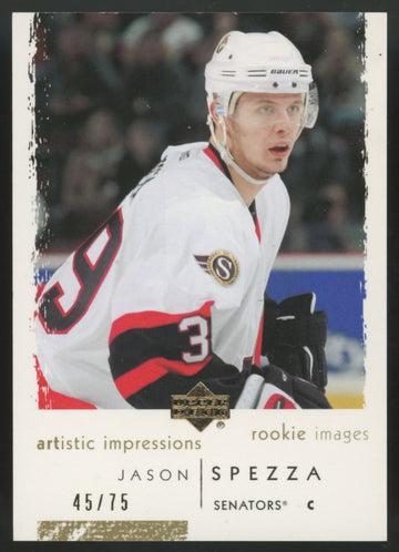 2002-03 Upper Deck Artistic Impressions Jason Spezza RC Rookie Images /75 #97