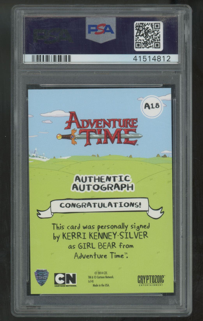 2014 Adventure Time Girl Bear Kerri Kenney-Silver Auto #A18 PSA 8