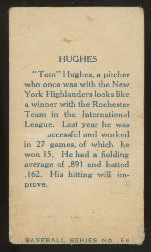 1912 C46 Imperial Tom Hughes #66 Good