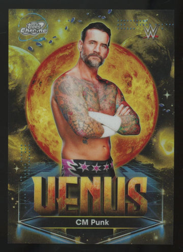 2026 Topps Chrome Cosmic WWE CM Punk Planetary Pursuit Venus SSP #PPV-4