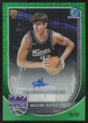 2025-26 Bowman Chrome Mega Maxine Raynaud RC Green Refractor Auto /99 #BCA-MR