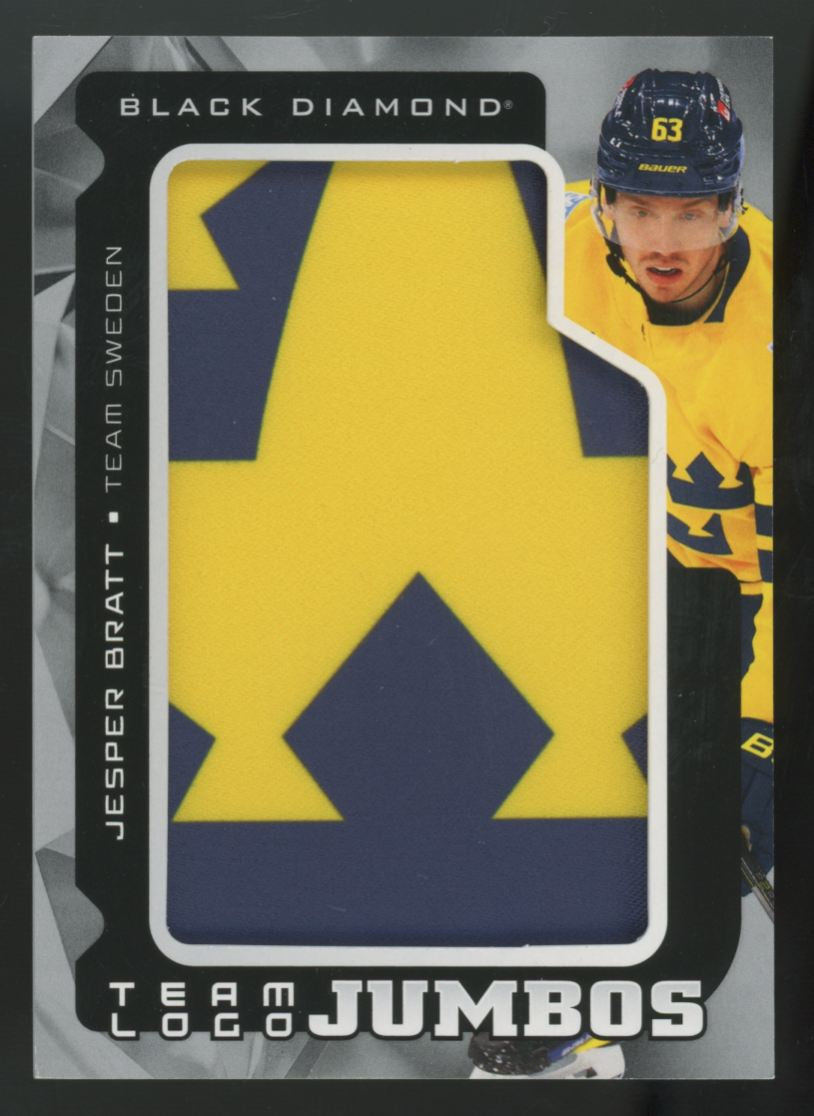 2025-26 Upper Deck Black Diamond Jesper Bratt Team Logo Jumbo Patch #TL-JB