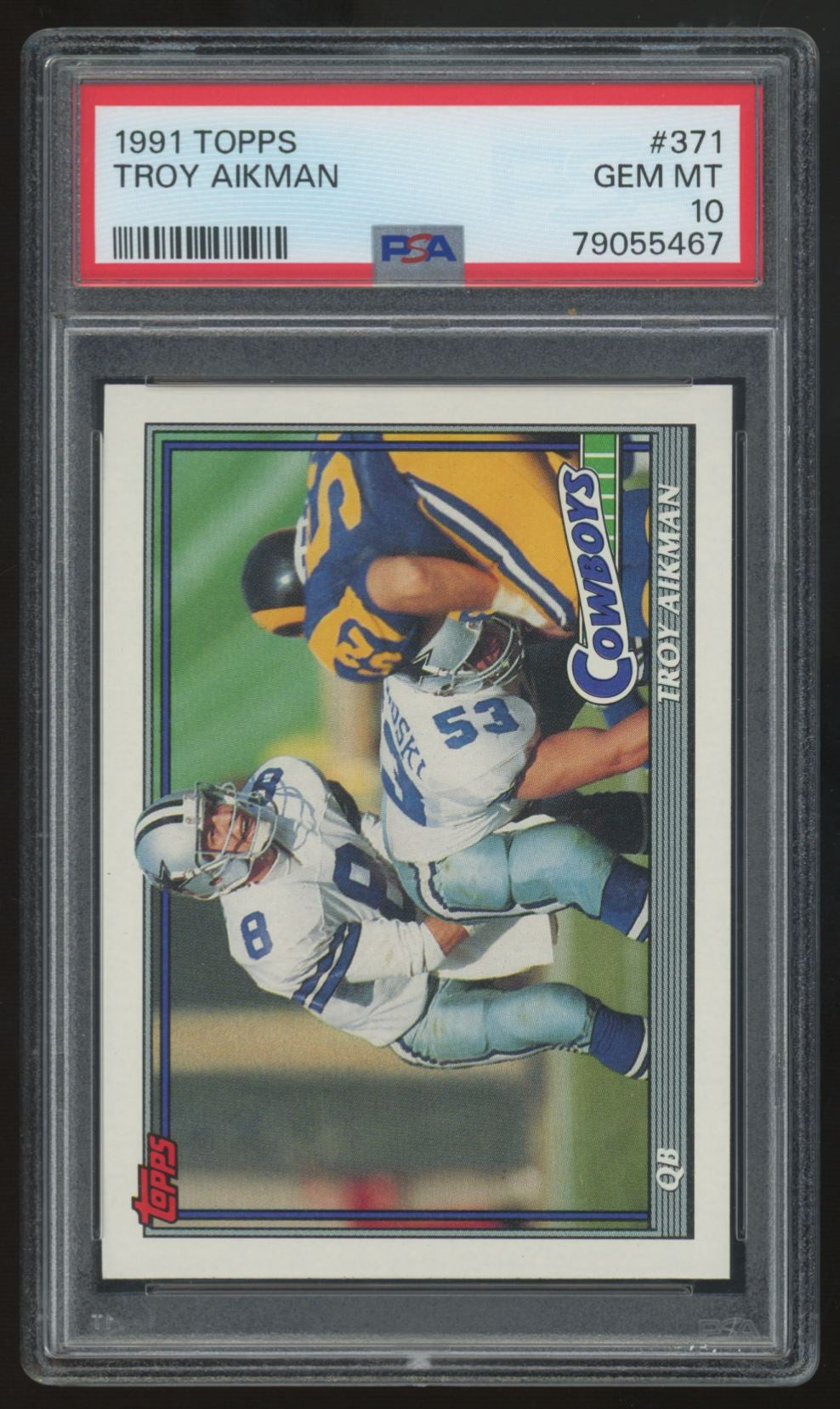 1991 Topps Troy Aikman #371 PSA 10