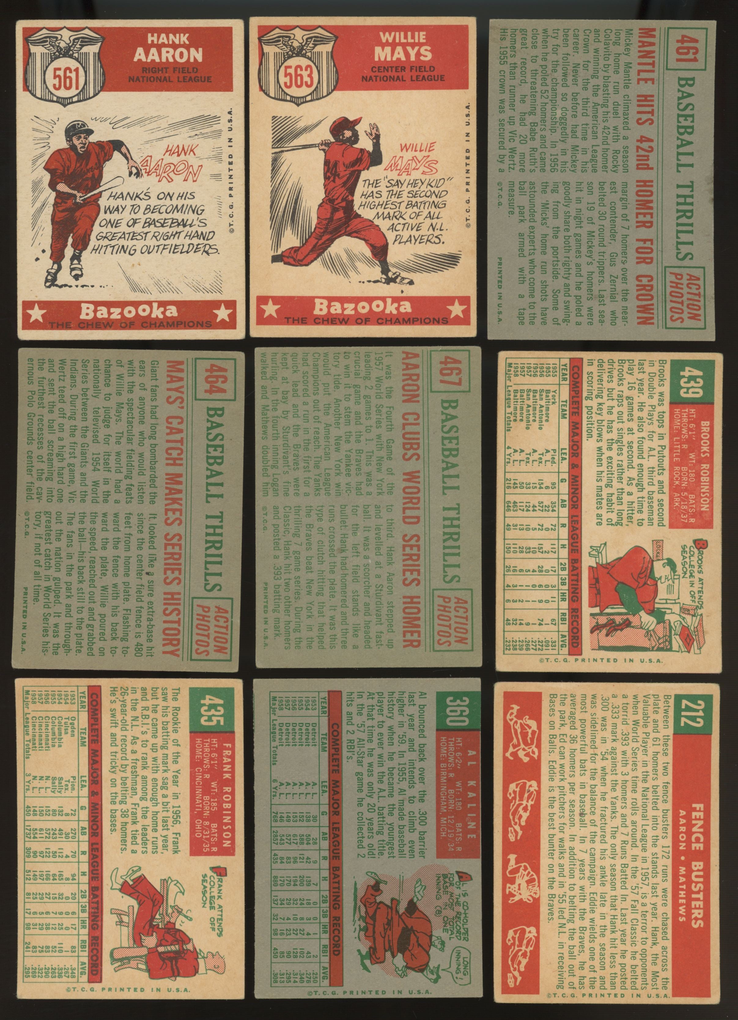 1959 Topps Baseball Complete Set (572) VG-EX w/ Gibson RC PSA 3.5